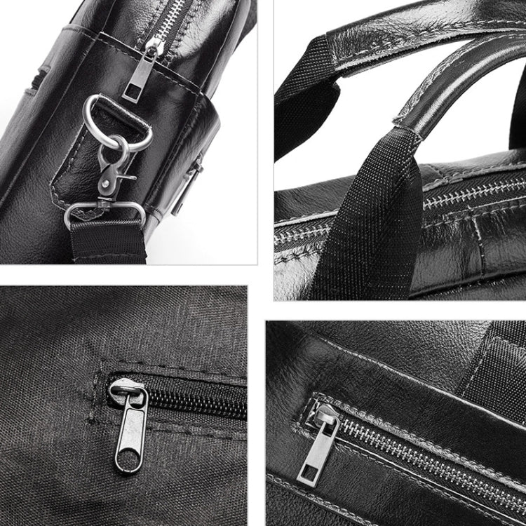 HUMERPAUL Metro Bolso Messenger Cuero Retro Multibolsillos