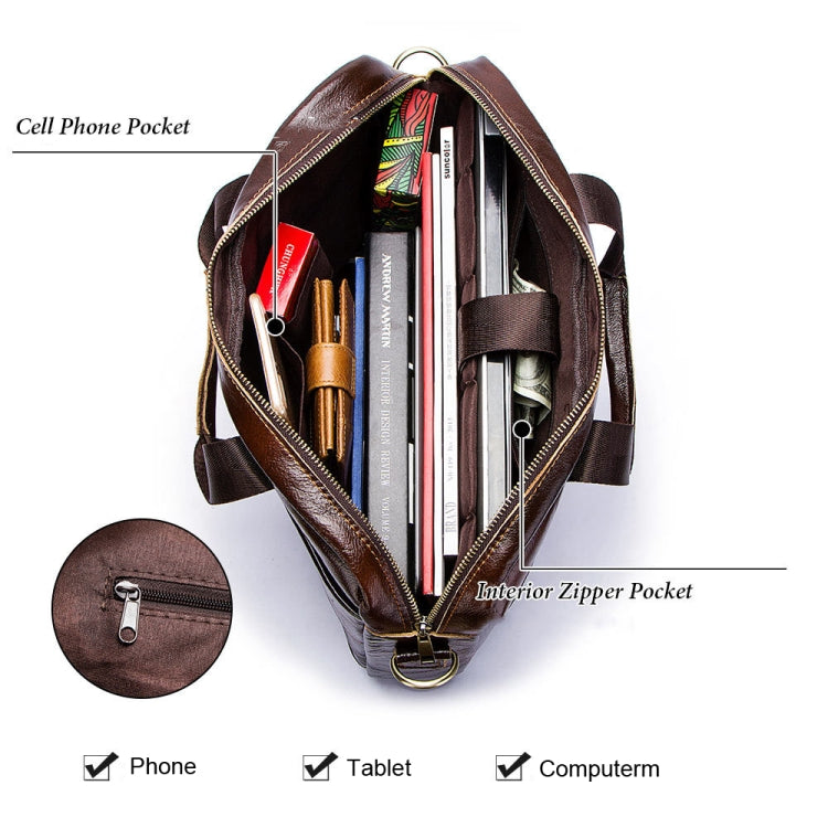 HUMERPAUL Metro Bolso Messenger Cuero Retro Multibolsillos