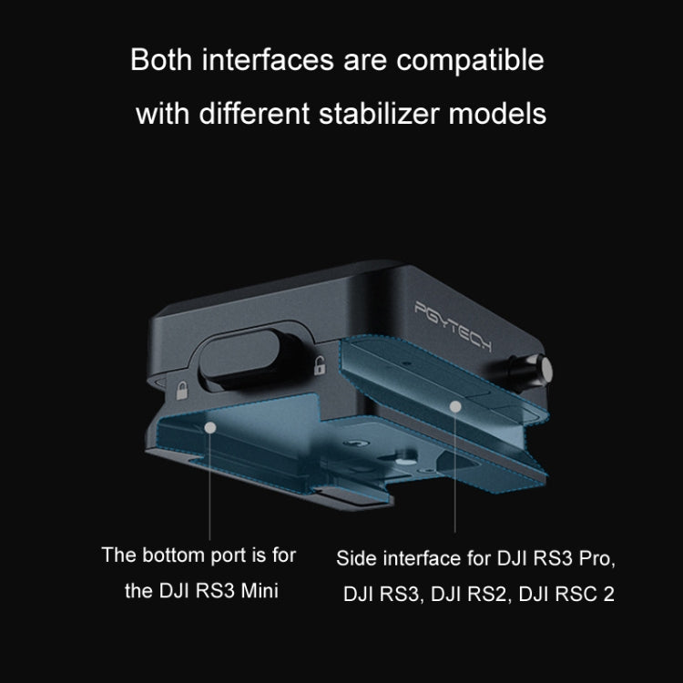 PGYTECH Base Placa Liberación Rápida para DJI RS3 Mini RS3