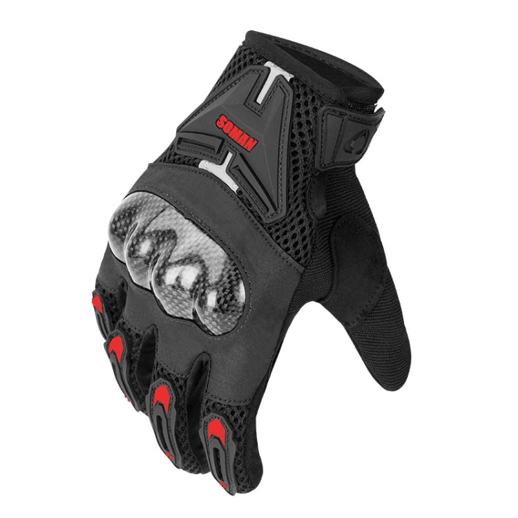 SOMAN Motociclismo Anticaída Guantes De Fibra De Carbono