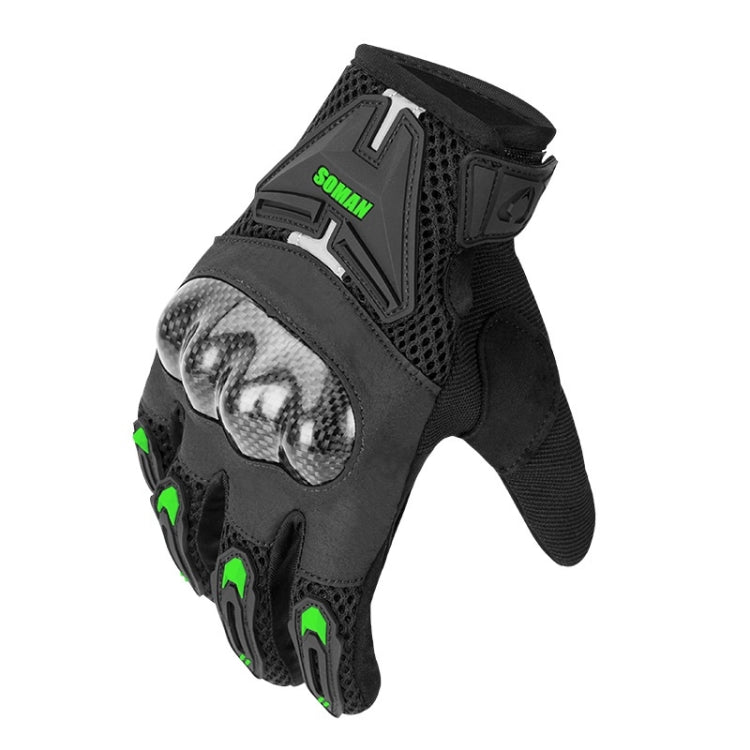 SOMAN Motociclismo Anticaída Guantes De Fibra De Carbono