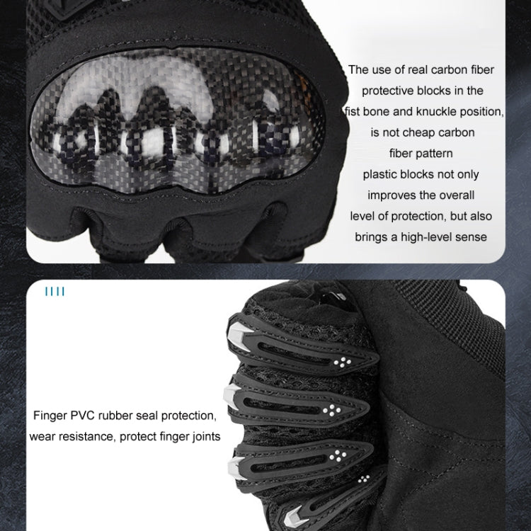 SOMAN Motociclismo Anticaída Guantes De Fibra De Carbono