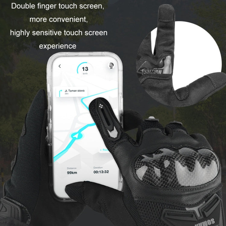 SOMAN Motociclismo Anticaída Guantes De Fibra De Carbono