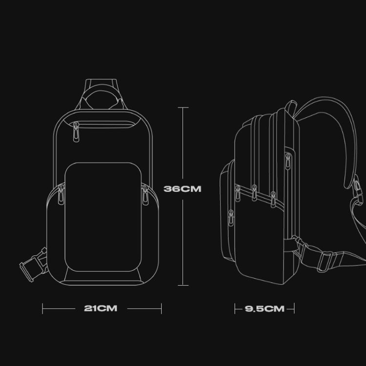 BANGE BG-7718 Bolso de Pecho Un Solo Hombro Resistente al Agua