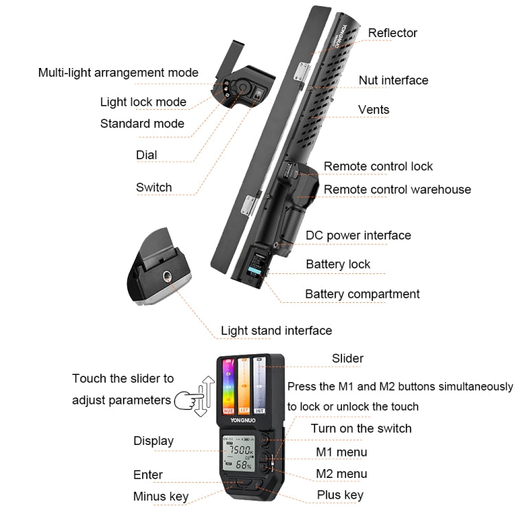 YONGNUO YN360IV Luz LED RGB Fotografía 480 LEDs Con App Control