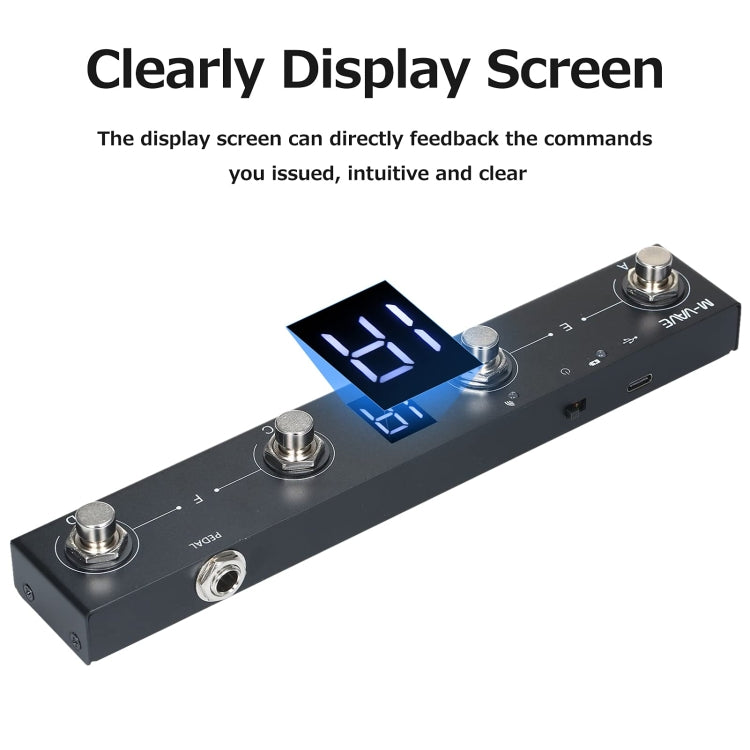 M-VAVE Controlador MIDI Bluetooth Pedal Page Turner Para Instrumentos Musicales
