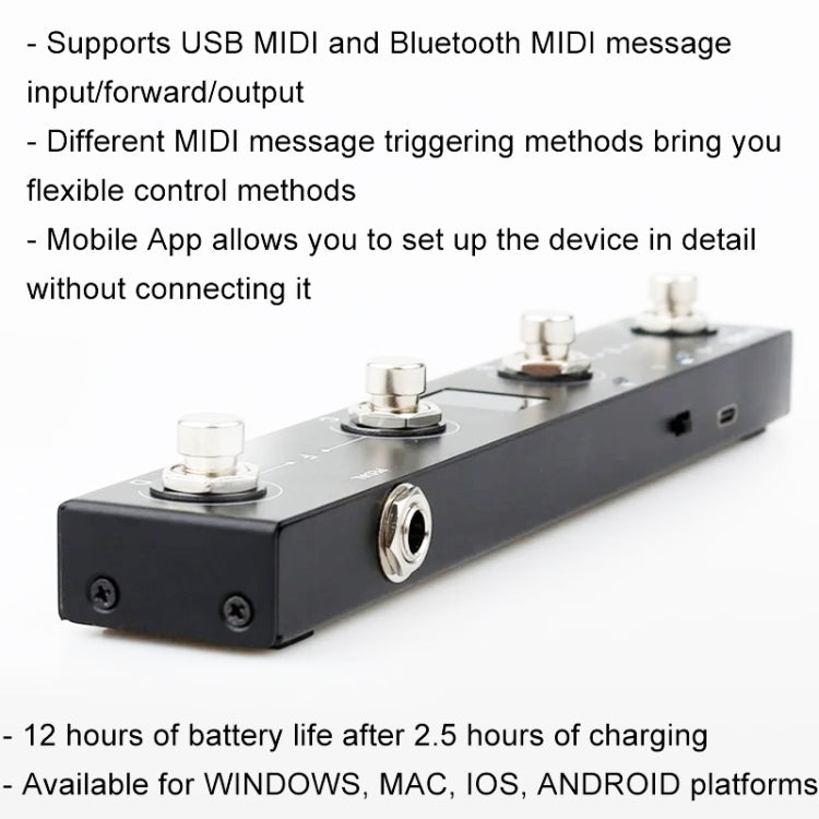 M-VAVE Controlador MIDI Bluetooth Pedal Page Turner Para Instrumentos Musicales