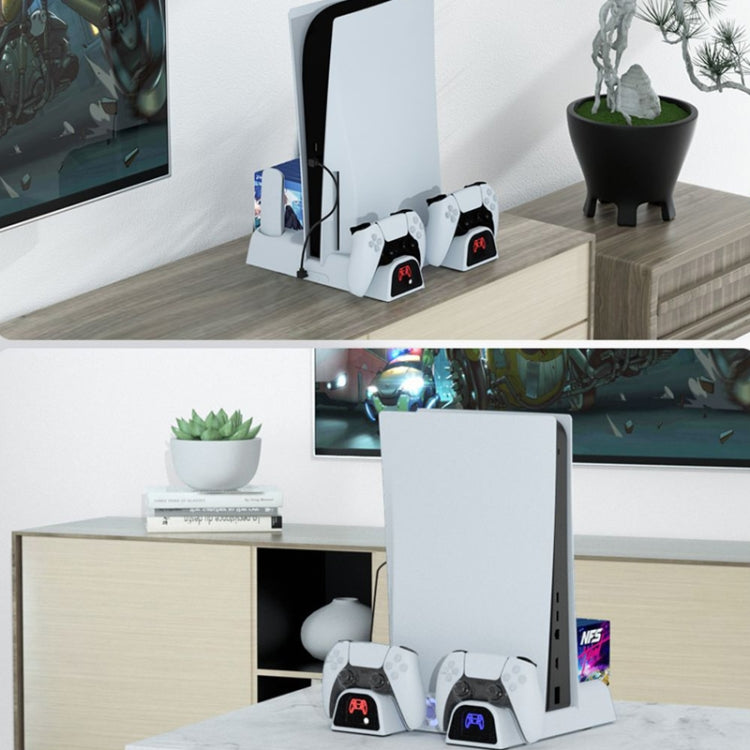 DOBE Base Refrigeración Cargador Dual PS5 Mando Organizador