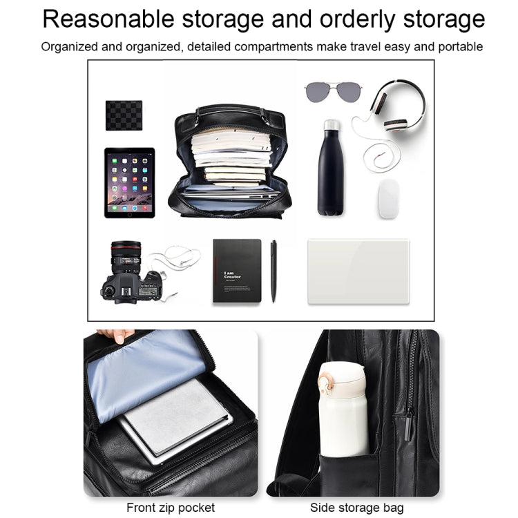 WEIXIER B677 Mochila De Negocios Impermeable Orificio De Carga USB