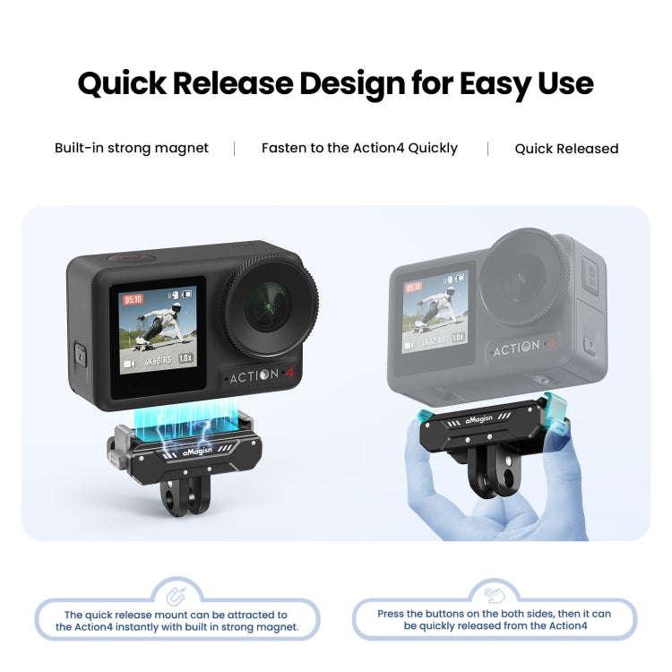 AMagisn DJI Osmo Action 4 Accesorios Desmontaje Rápido