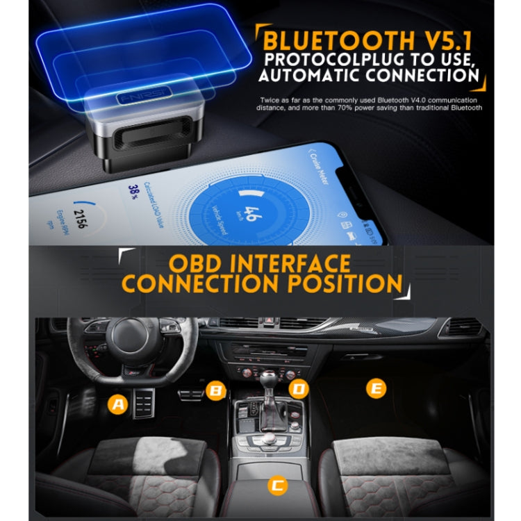 FNIRSI Bluetooth 5.1 OBD2 Herramienta Diagnóstico Motor