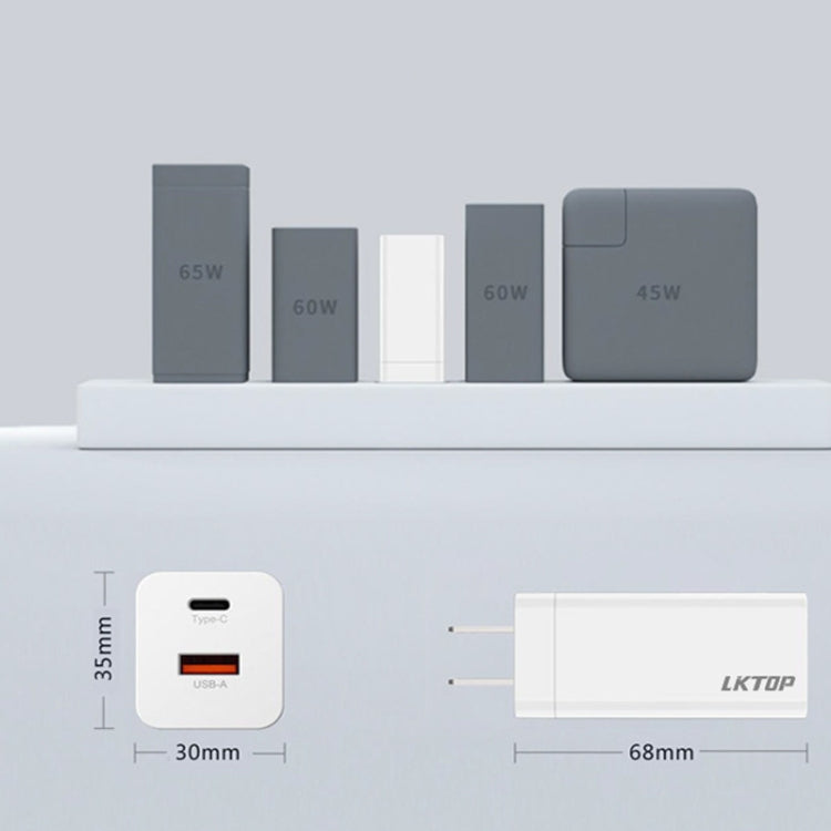 LKTOP 65W GaN Cargador DJI Mavic USB C USB A Portátil