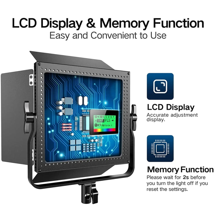 Pixel K80 Lámpara de Panel Fotografía RGB 0-360 45W 2600-10000K