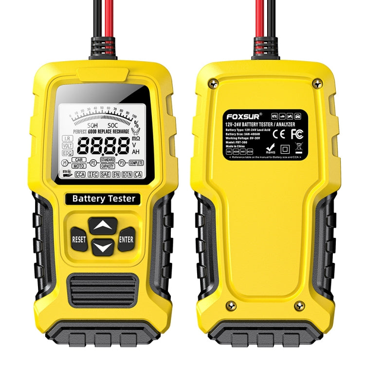 FOXSUR 12V-24V Analizador Resistencia Batería Prueba Rápida