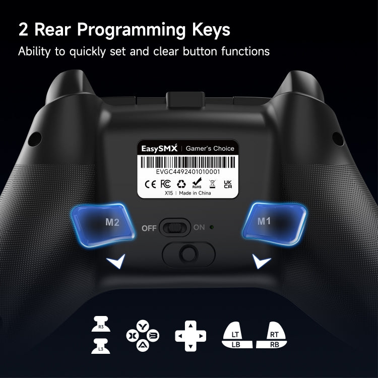 EasySMX X15 Mando Gamepad Inalámbrico Gatillos Hall