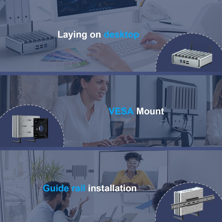 Hystou P09B-J4125-4L Mini PC Industrial 8GB+128GB Compacto