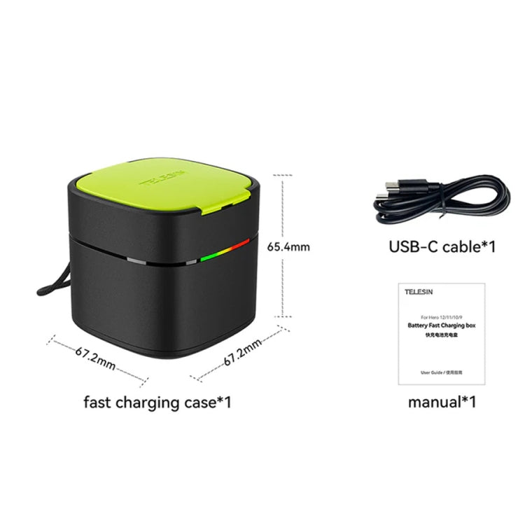 TELESIN GP-FCK-B11 Caja Carga GoPro HERO12 Black Tipo C