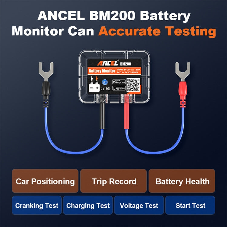 ANCEL BM200 Probador De Batería Automotriz Bluetooth 4.2