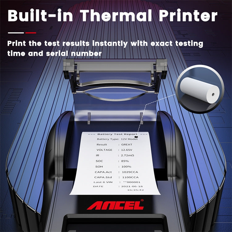 ANCEL BST600 Probador de Batería Automotriz 12V 24V CCA