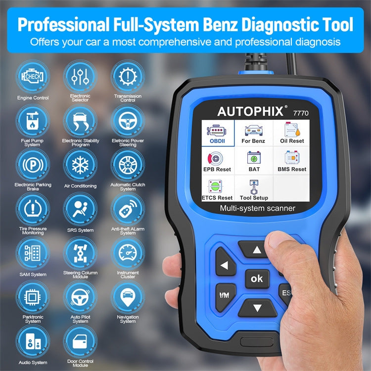 AUTOPHIX 7770 Diagnóstico OBDII Mercedes Lectura de códigos