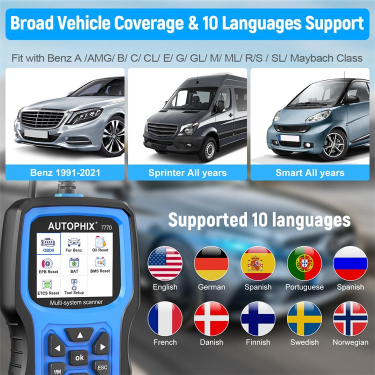 AUTOPHIX 7770 Diagnóstico OBDII Mercedes Lectura de códigos