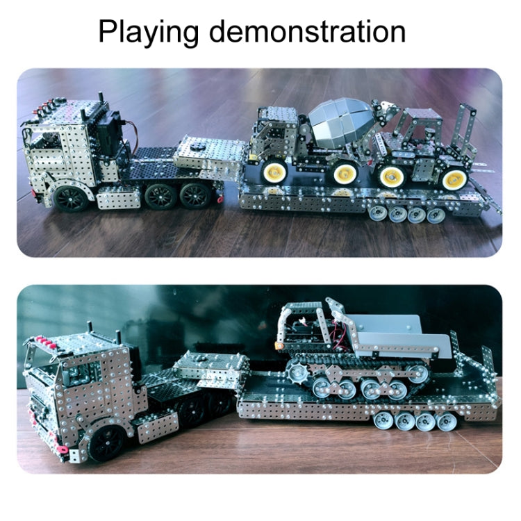 ZBToys Juguete Mecánico Control Remoto Remolque Modelo De Metal Construcción