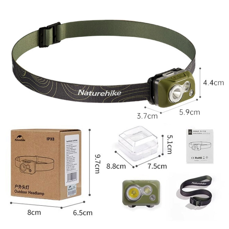 Naturehike Linterna Frontal IP68 Impermeable Exterior