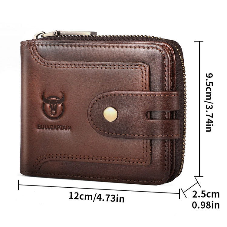 Bull Captain 232 Cartera Piel De Vaca RFID Para Hombre