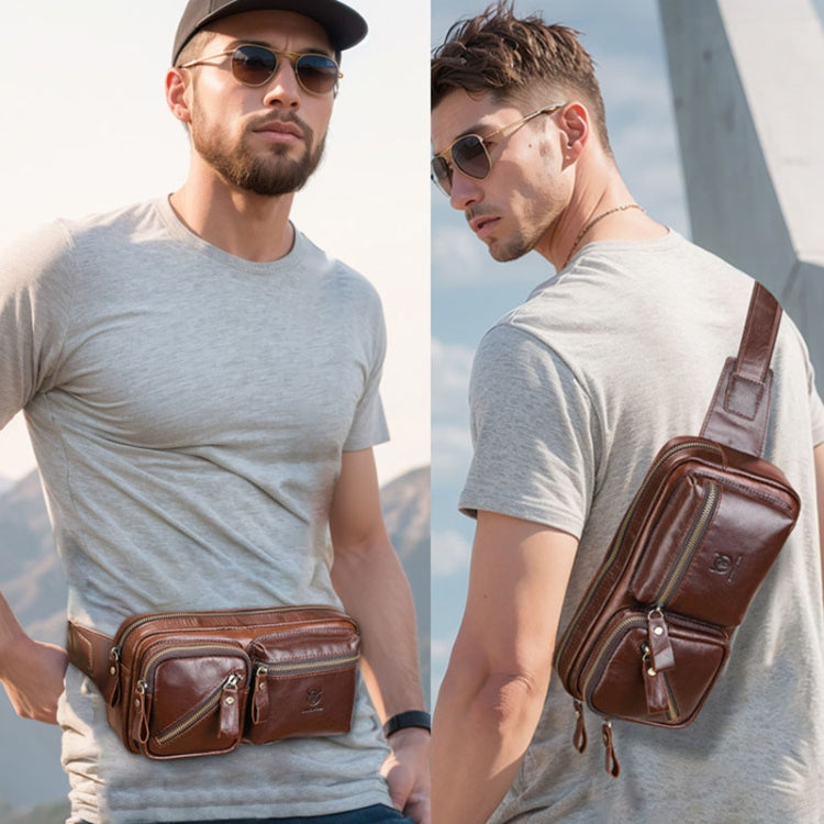 BULL CAPTAIN 082 Bolso Bandolera Piel de Vaca Gran Capacidad
