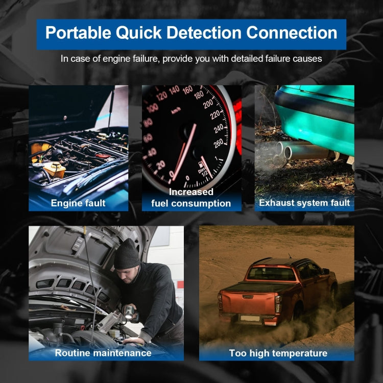 HUMZOR OBD2 Bluetooth 5.2 Escáner Portátil Para Vehículos