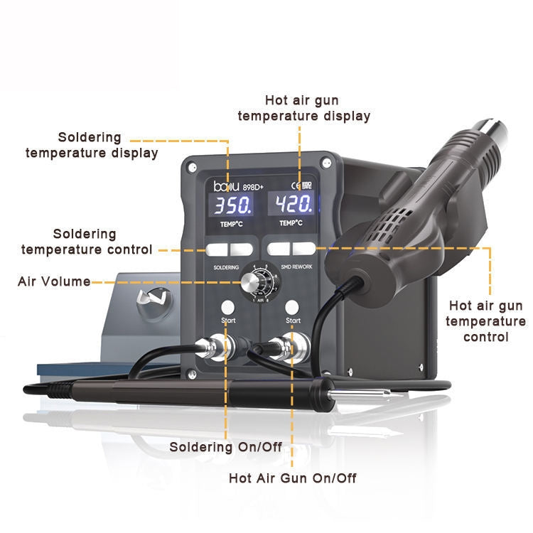 BAKU BA-898D+T12 Estación Soldadura Temperatura Ajustable