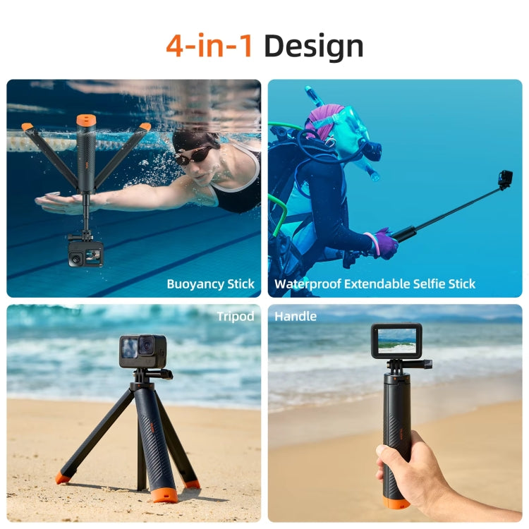 TELESIN Trípode Selfie Flotación Subacuática 61 Cm GoPro