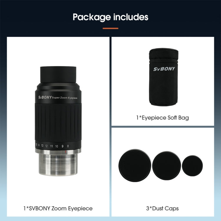 SVBONY SV230 Ocular Gran Angular 8-20mm Universal Astro