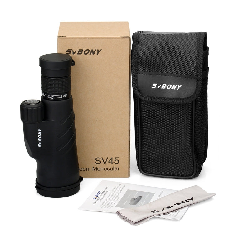 SVBONY SV45 Monocular 10-30x50 Zoom Continuo Impermeable