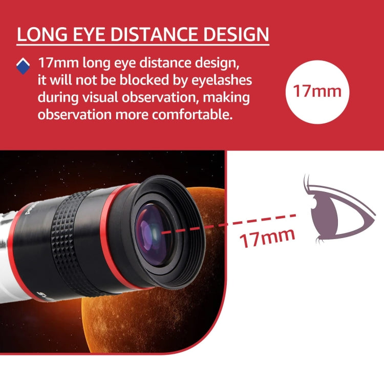 SVBONY F9152A Ocular Para Telescopio 1,25 Pulgadas 68 Grados