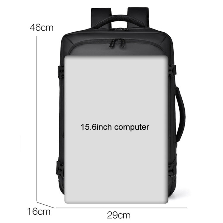 WEIXIER B726 Mochila Expandible Gran Capacidad Para Negocios Diarios
