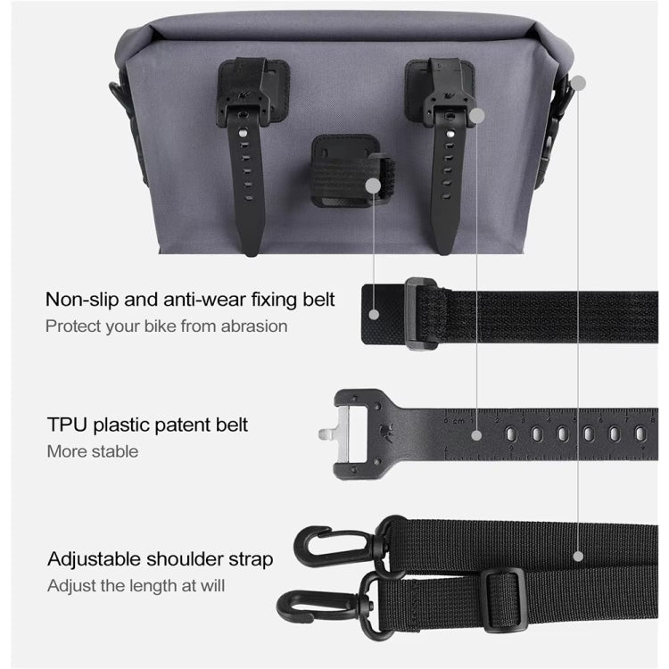Rhinowalk X20997 Bolsa para Manillar de Bicicleta Impermeable 4L