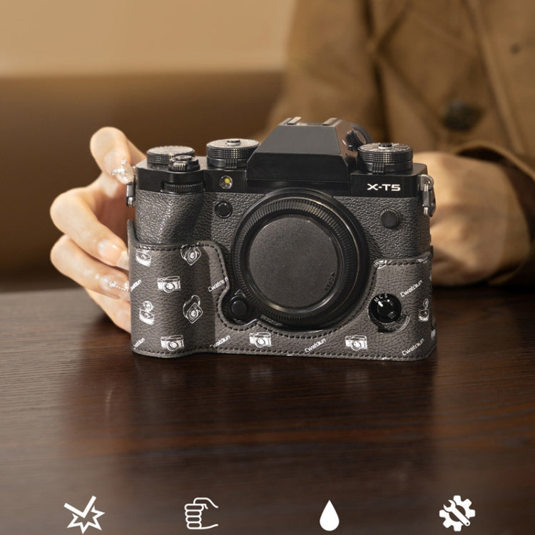FUJIFILM X T5 D161 Estuche Cuero Para Cámara Antideslizante