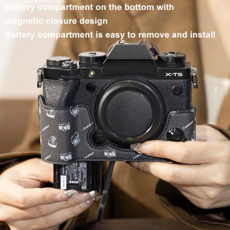 FUJIFILM X T5 D161 Estuche Cuero Para Cámara Antideslizante