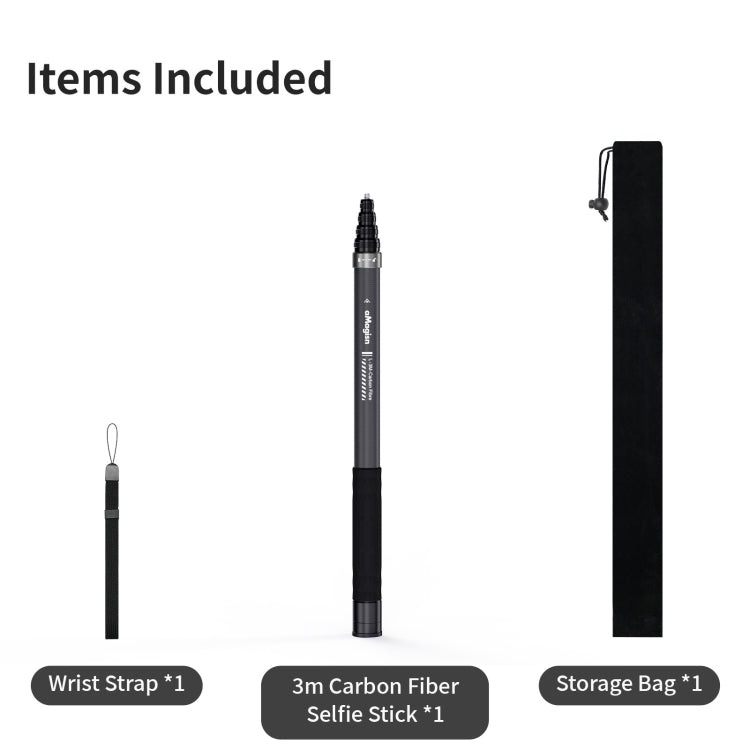 aMagisn Selfie Stick Fibra de Carbono 3 Metros Ultraligero