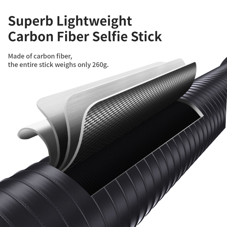 aMagisn Selfie Stick Fibra de Carbono 3 Metros Ultraligero