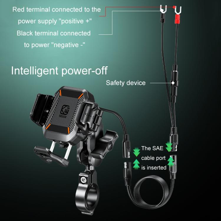 Kewig M33-A5 Cargador Inalámbrico Antirrobo Exterior 15W Soporte Teléfono