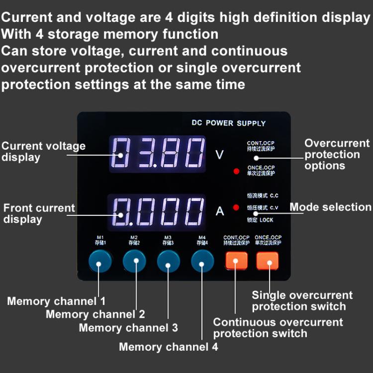 SUGON 3005D Fuente De Alimentación Regulada Pantalla LCD