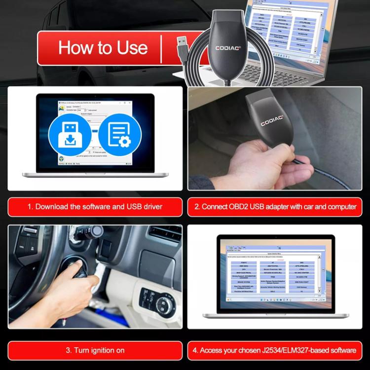 Godiag GD101 J2534 Cable OBD Ford Mazda Honda Toyota