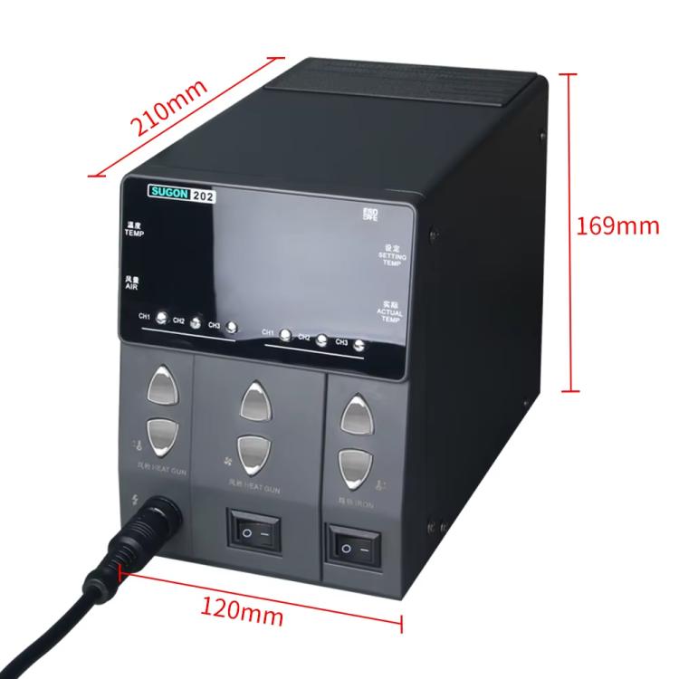 Sugon 202 Estación Soldadura 2 En 1 Potencia 760W Compacta
