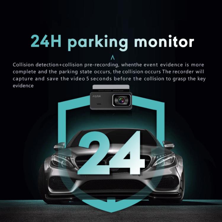Anytek T1 PRO Grabadora De Coche 2K Frontal Esencial
