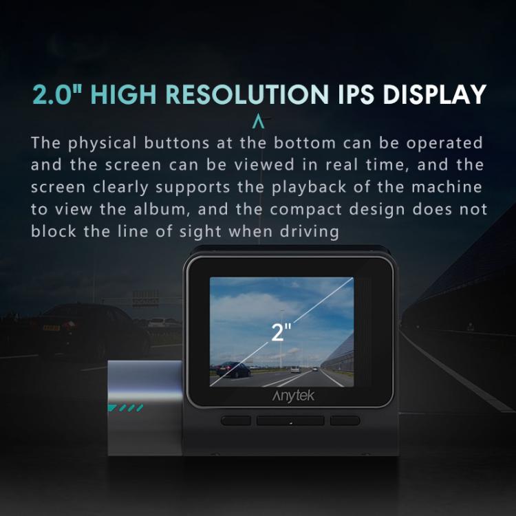 Anytek T3 PRO Grabadora De Visión Nocturna Para Automóvil Grabación Dual