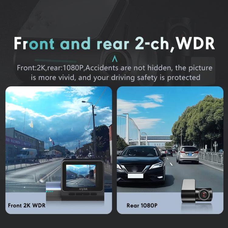 Anytek T3 PRO Grabadora De Visión Nocturna Para Automóvil Grabación Dual