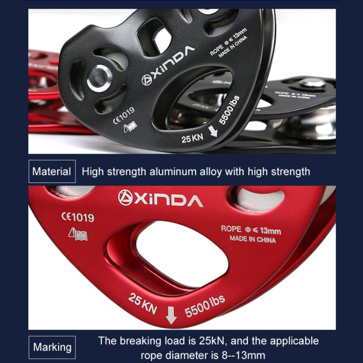 XINDA XD-Q9676 Cuerda de Deslizamiento Exterior con Doble Polea
