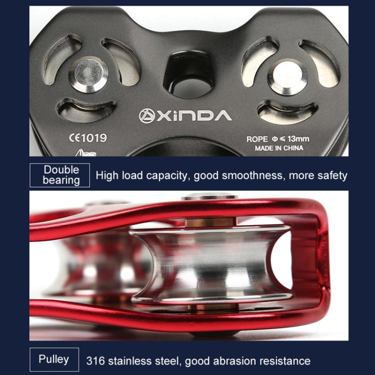 XINDA XD-Q9676 Cuerda de Deslizamiento Exterior con Doble Polea